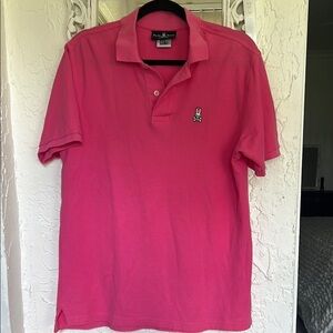 Psycho Bunny Pink Polo Shirt Vibrant Casual Style